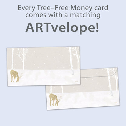 Silent Wood Holiday Money Holder Card