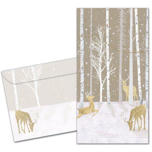 Silent Wood Holiday Money Holder Card