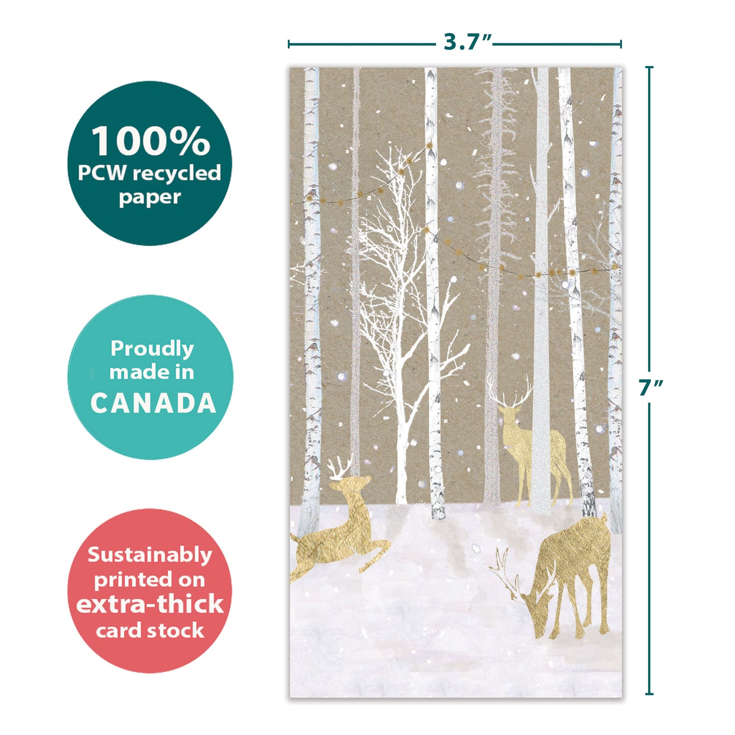 Silent Wood Holiday Money Holder Card