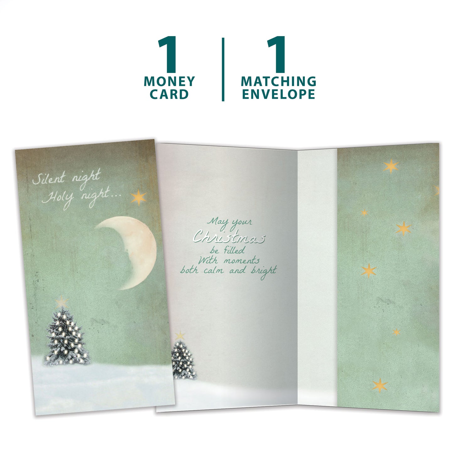 Holy Night Christmas Money Holder Card
