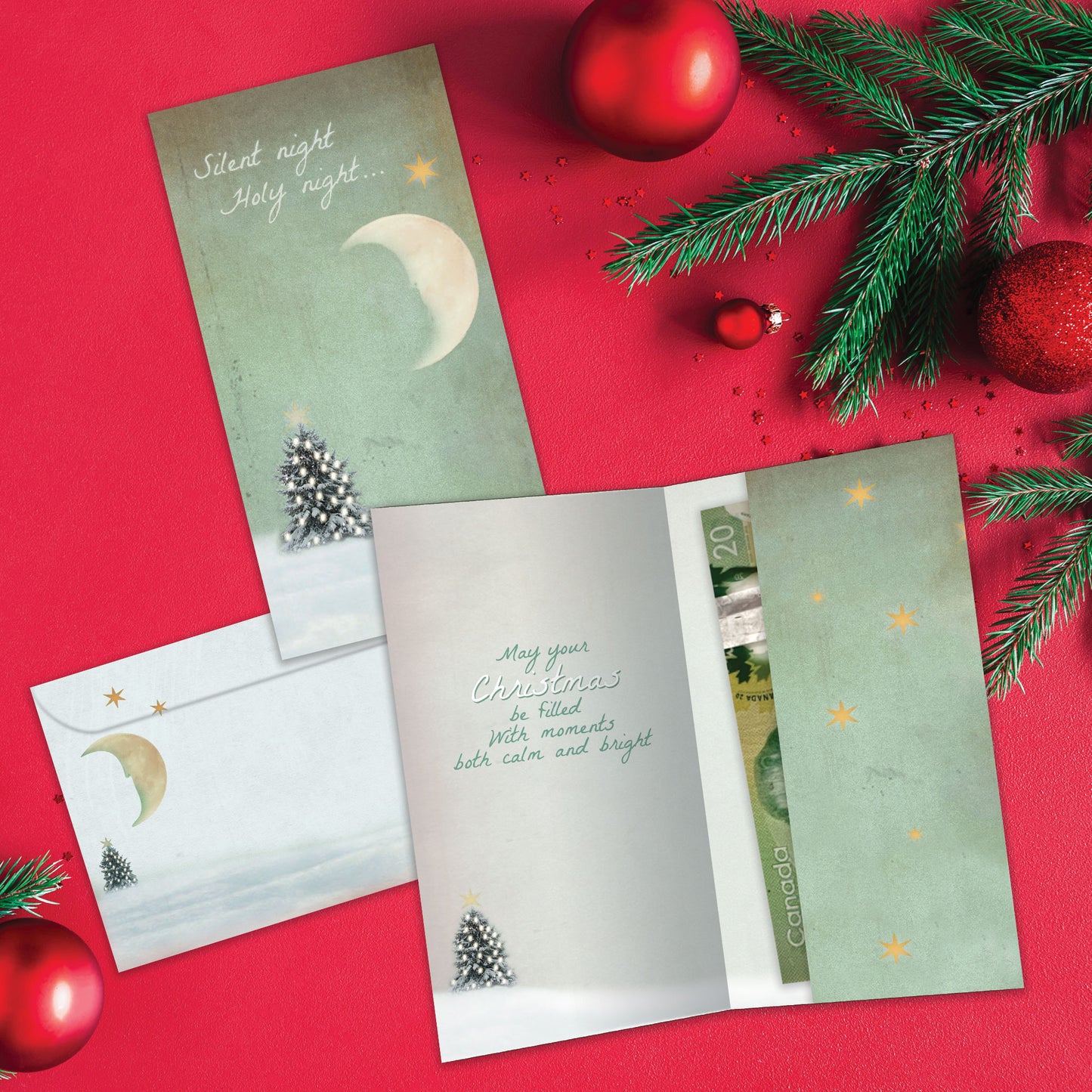 Holy Night Christmas Money Holder Card