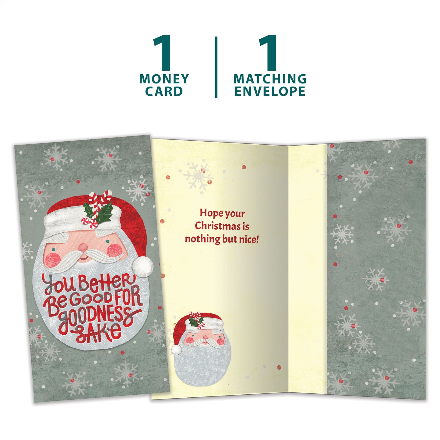 Santa Be Good Christmas Money Holder Card