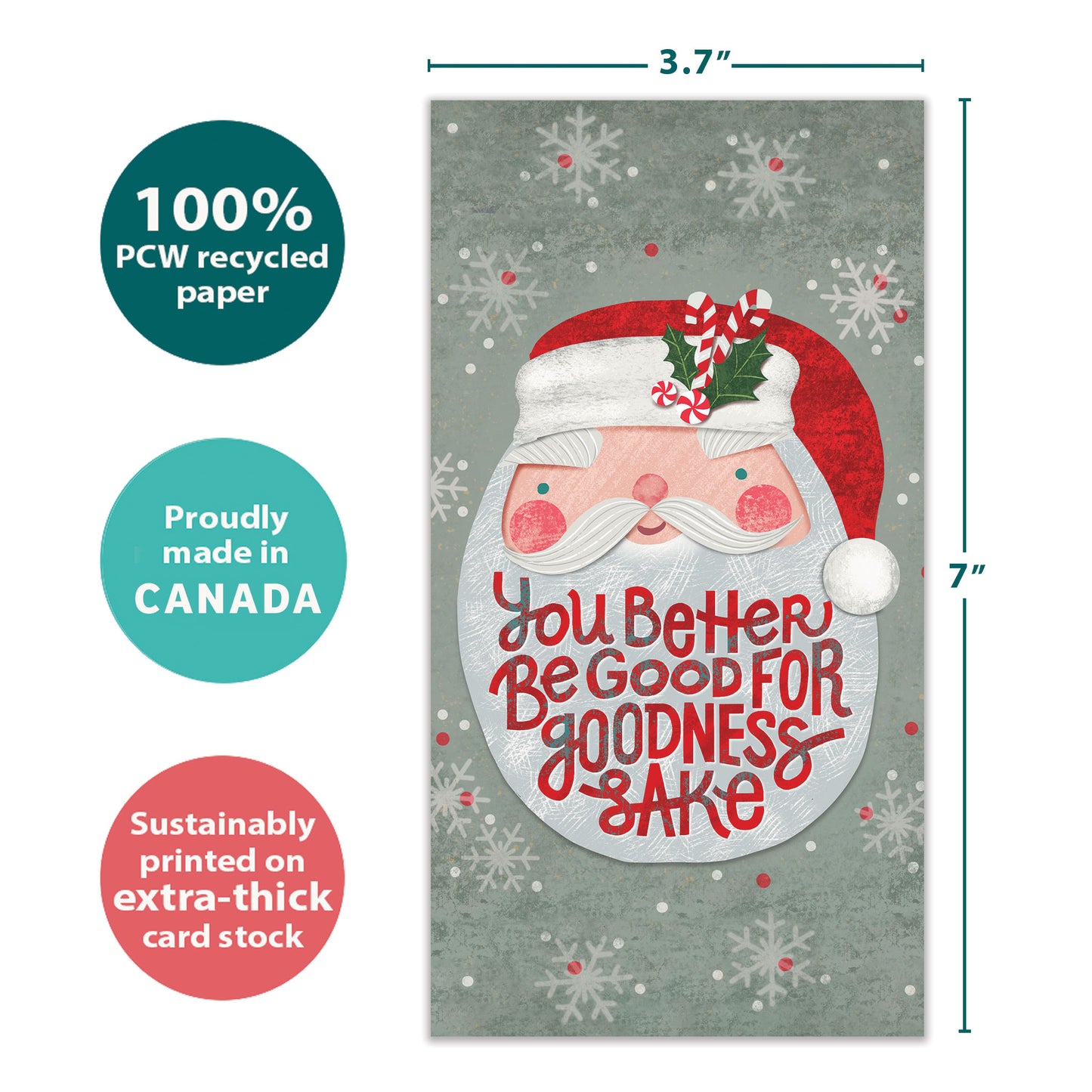 Santa Be Good Christmas Money Holder Card