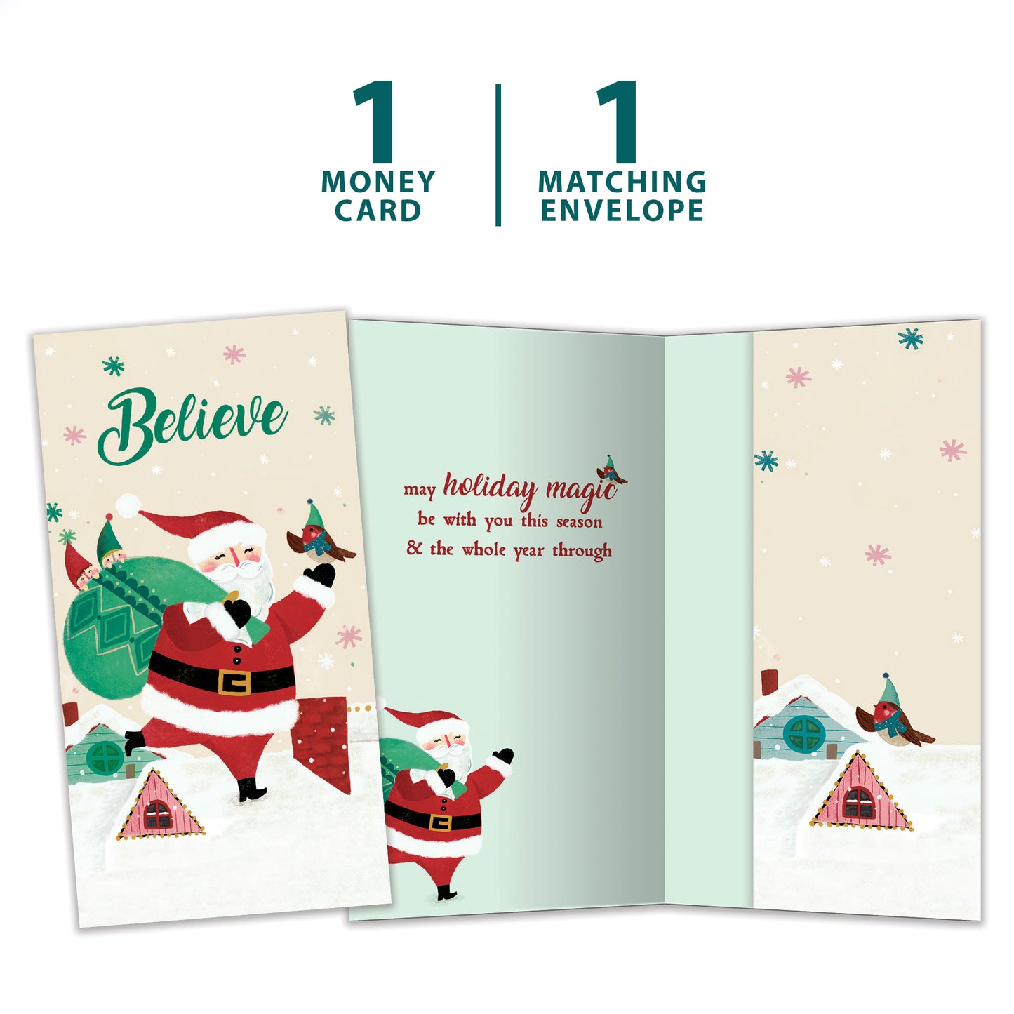 Believe in Magic Christmas Money Holder Card