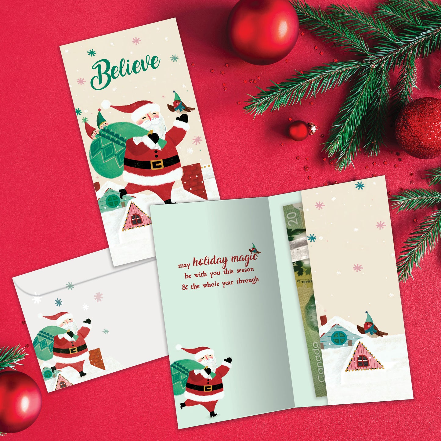 Believe in Magic Christmas Money Holder Card