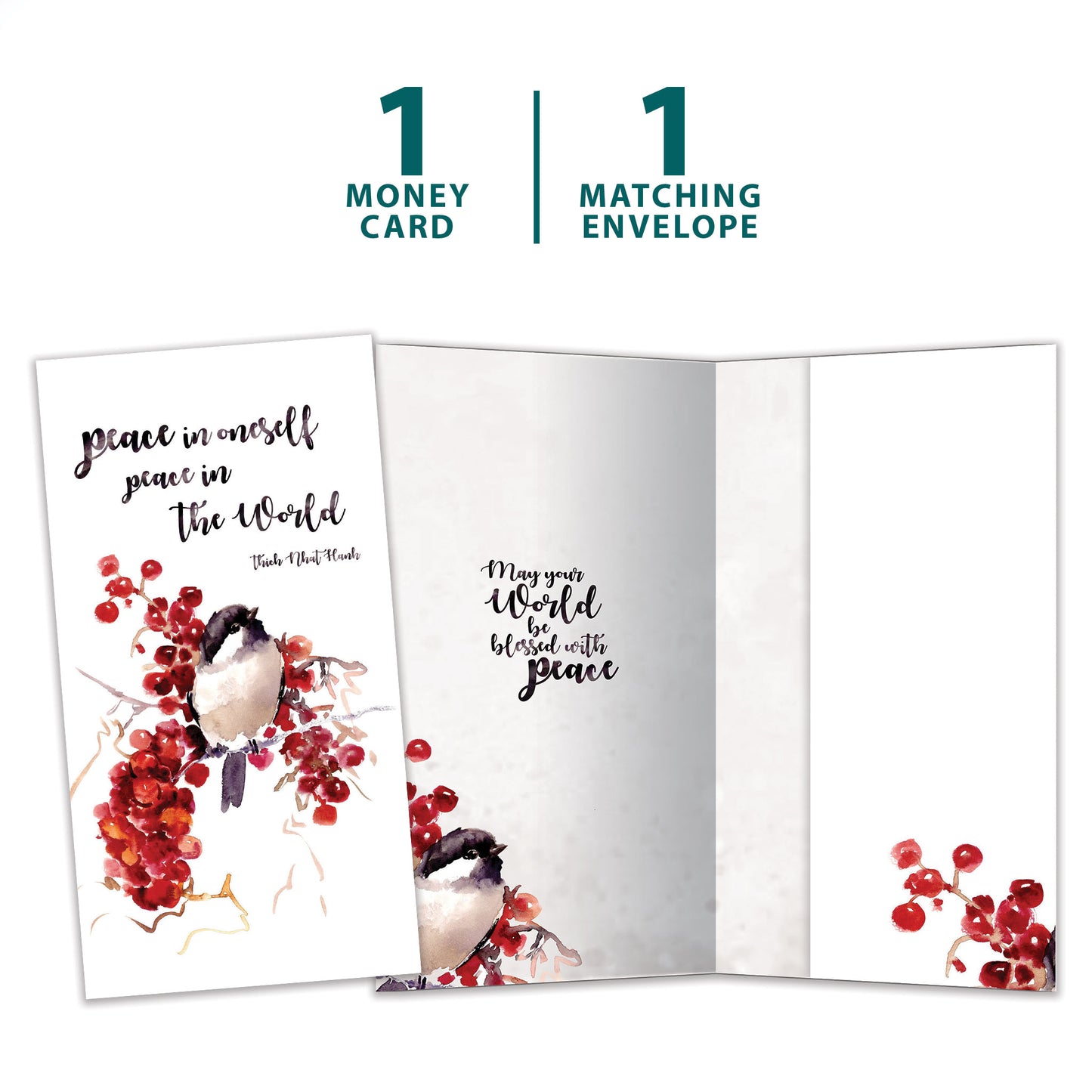 Peace in the World Holiday Money Holder Card
