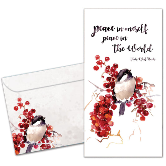 Peace in the World Holiday Money Holder Card
