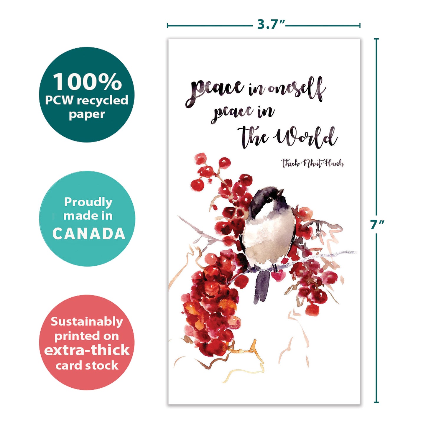 Peace in the World Holiday Money Holder Card