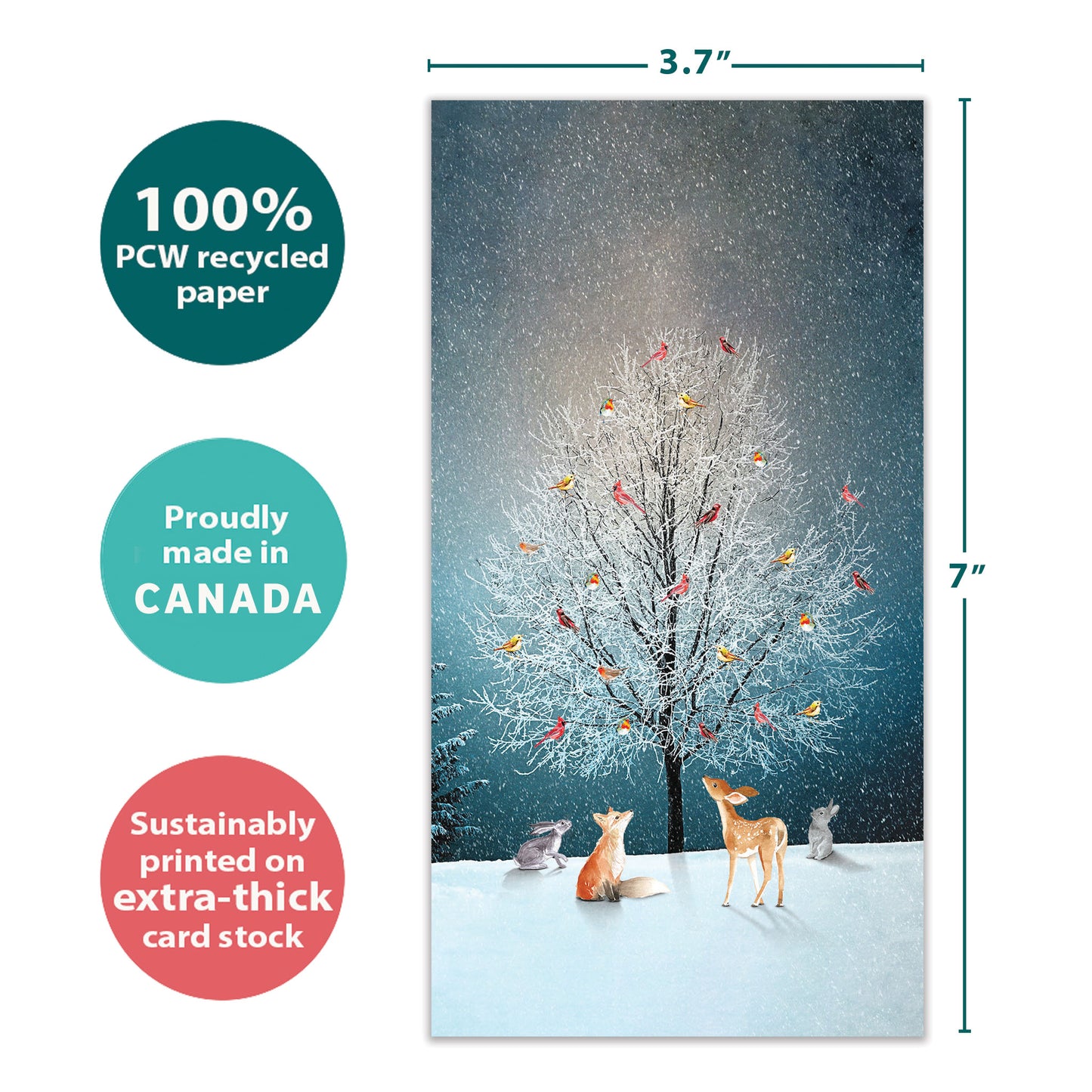 Bird Tree Holiday Money Holder Card