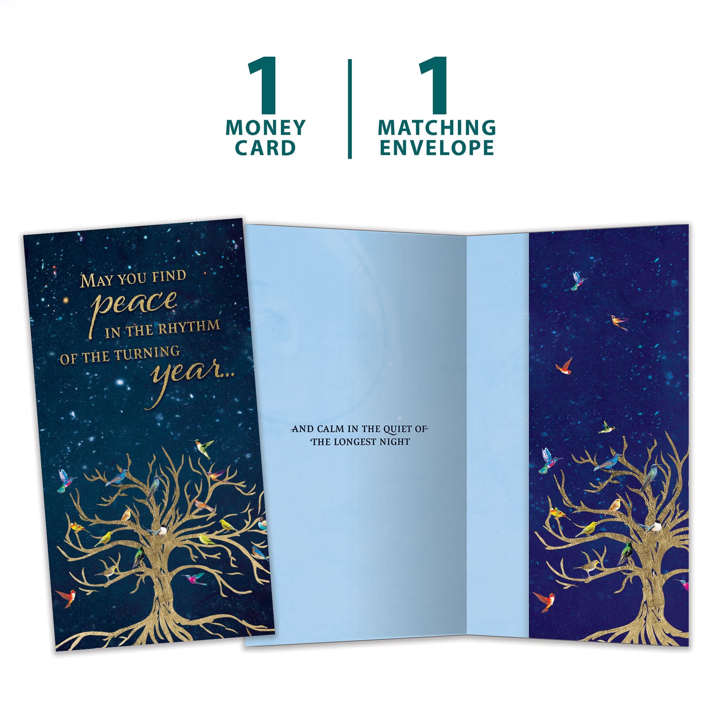 Bird Tree of Life Solstice Money Holder Card