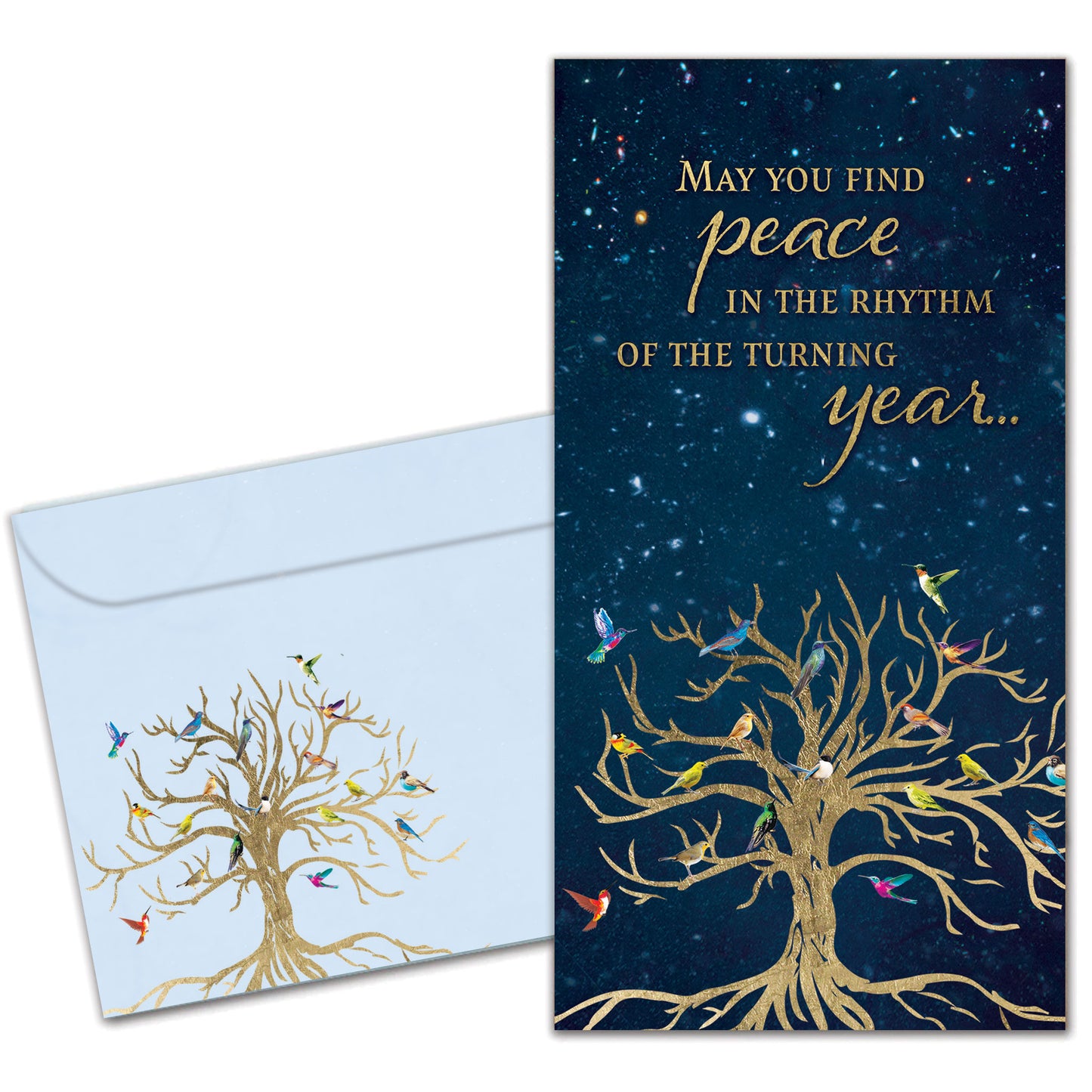 Bird Tree of Life Solstice Money Holder Card