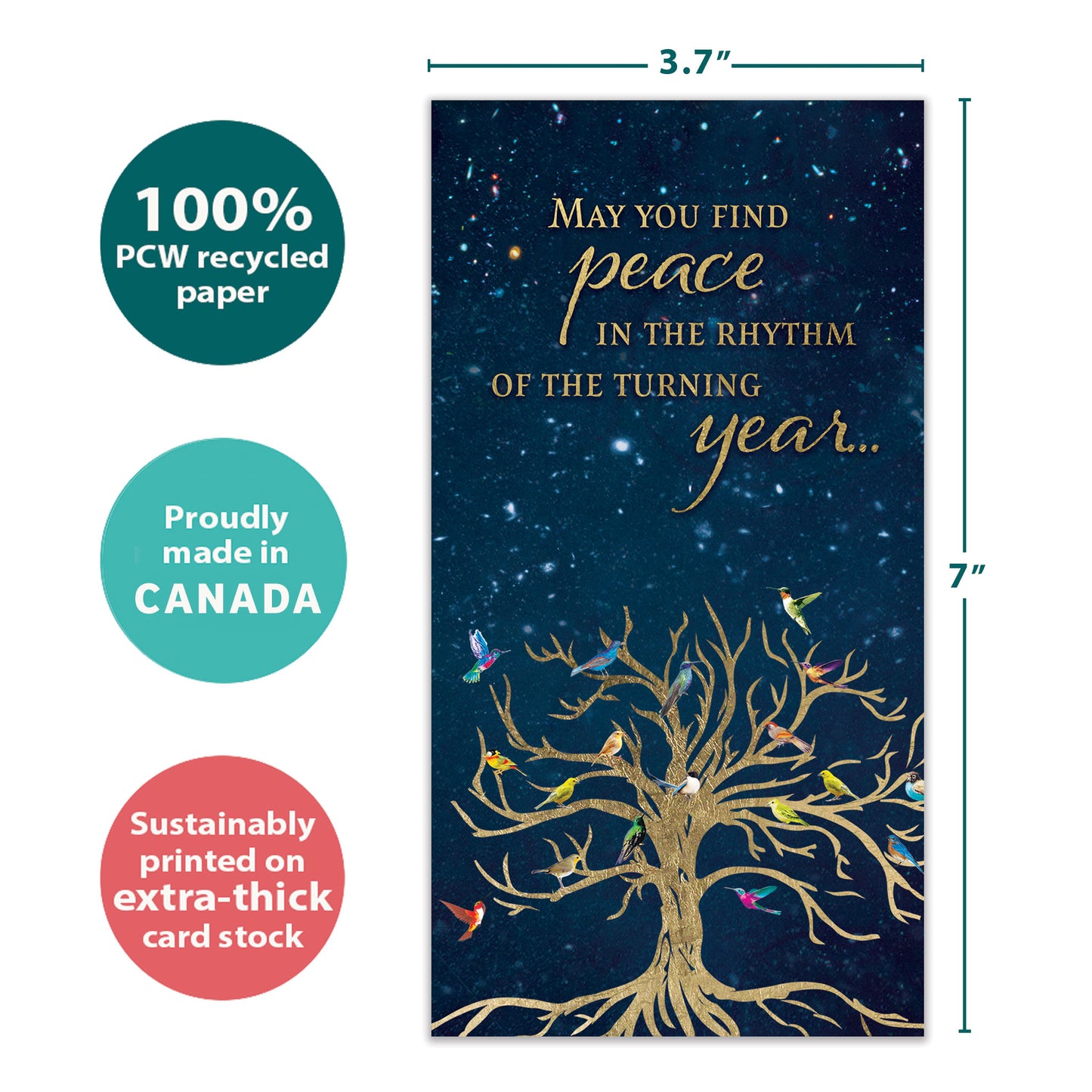 Bird Tree of Life Solstice Money Holder Card