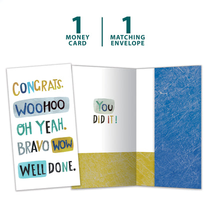 Woohoo Congrats Graduation Money Holder Card
