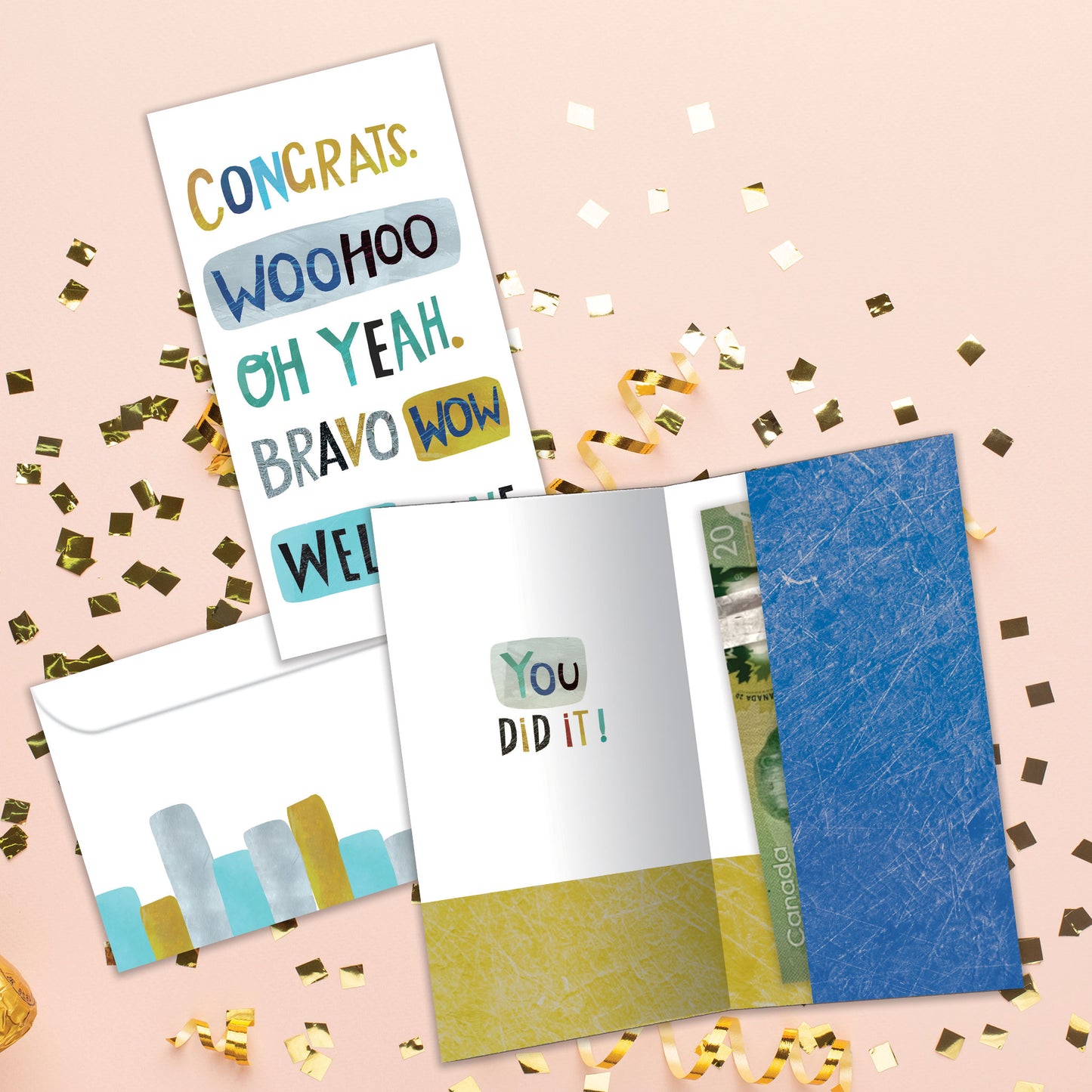 Woohoo Congrats Graduation Money Holder Card