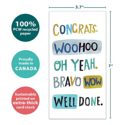 Woohoo Congrats Graduation Money Holder Card