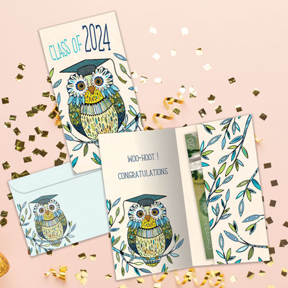 Graduation Owl Graduation Money Holder Card
