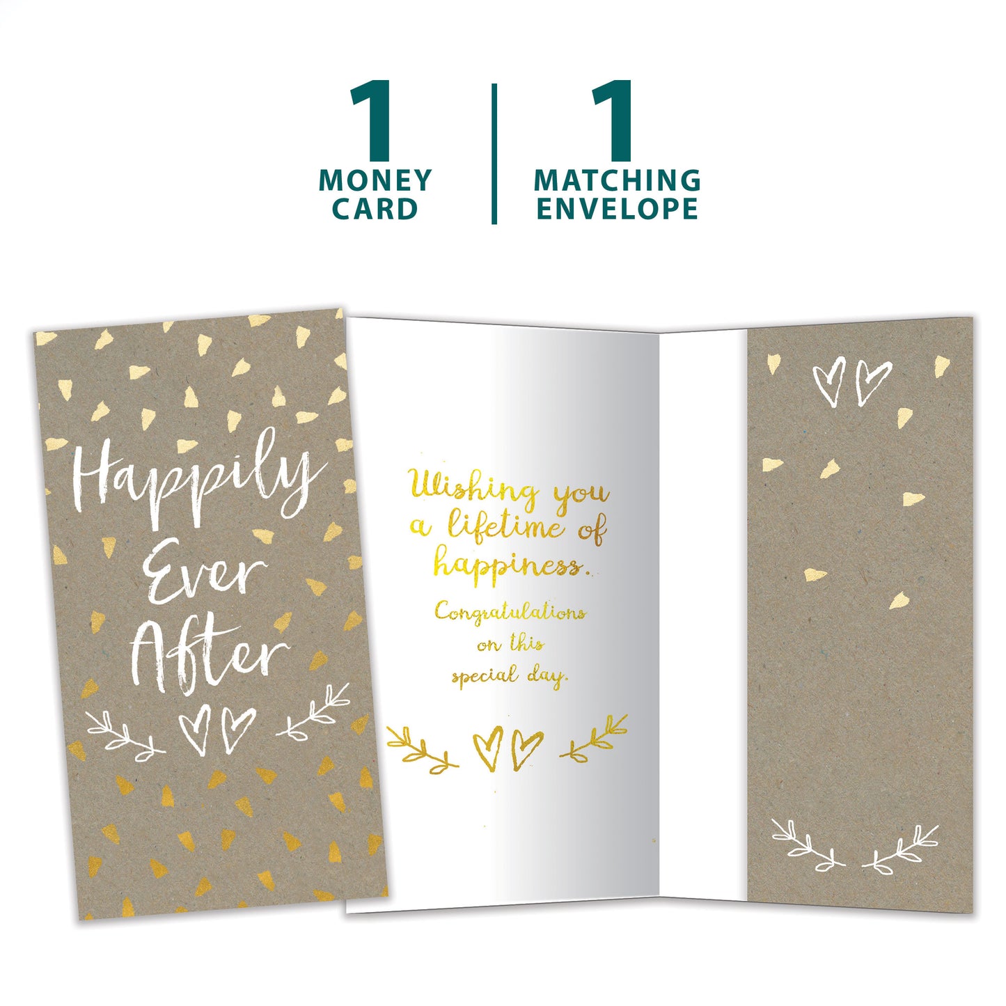 Happily After Today Wedding Money Holder Card