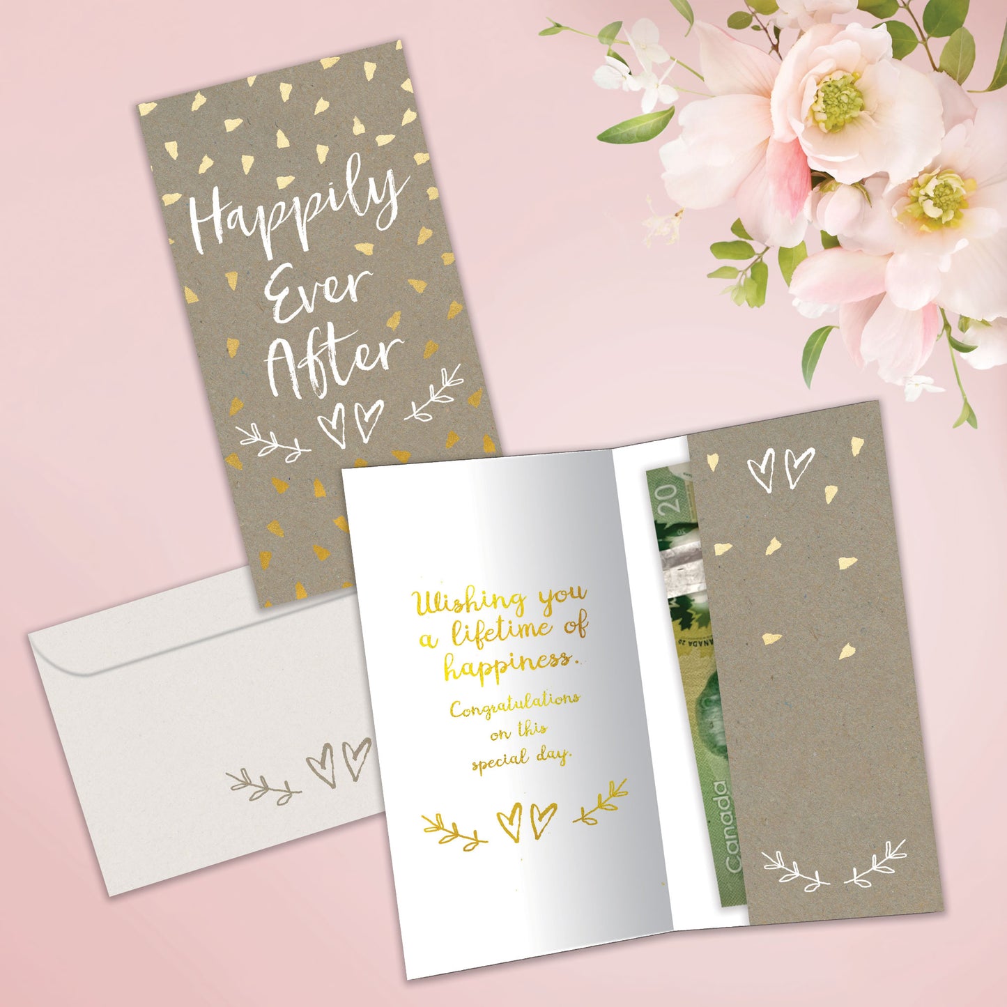 Happily After Today Wedding Money Holder Card