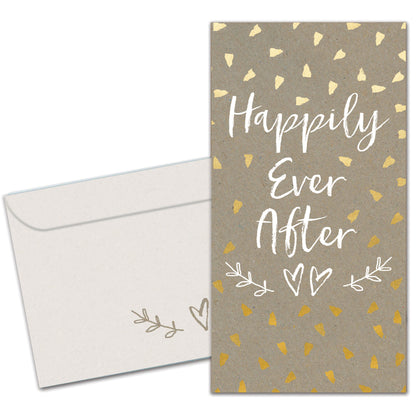 Happily After Today Wedding Money Holder Card