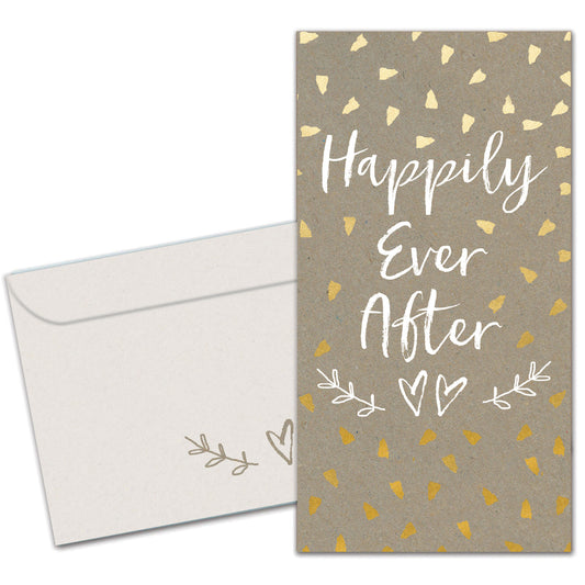 Happily After Today Wedding Money Holder Card