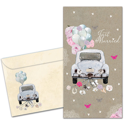 Just Married Wedding Money Holder Card