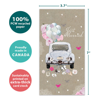 Just Married Wedding Money Holder Card