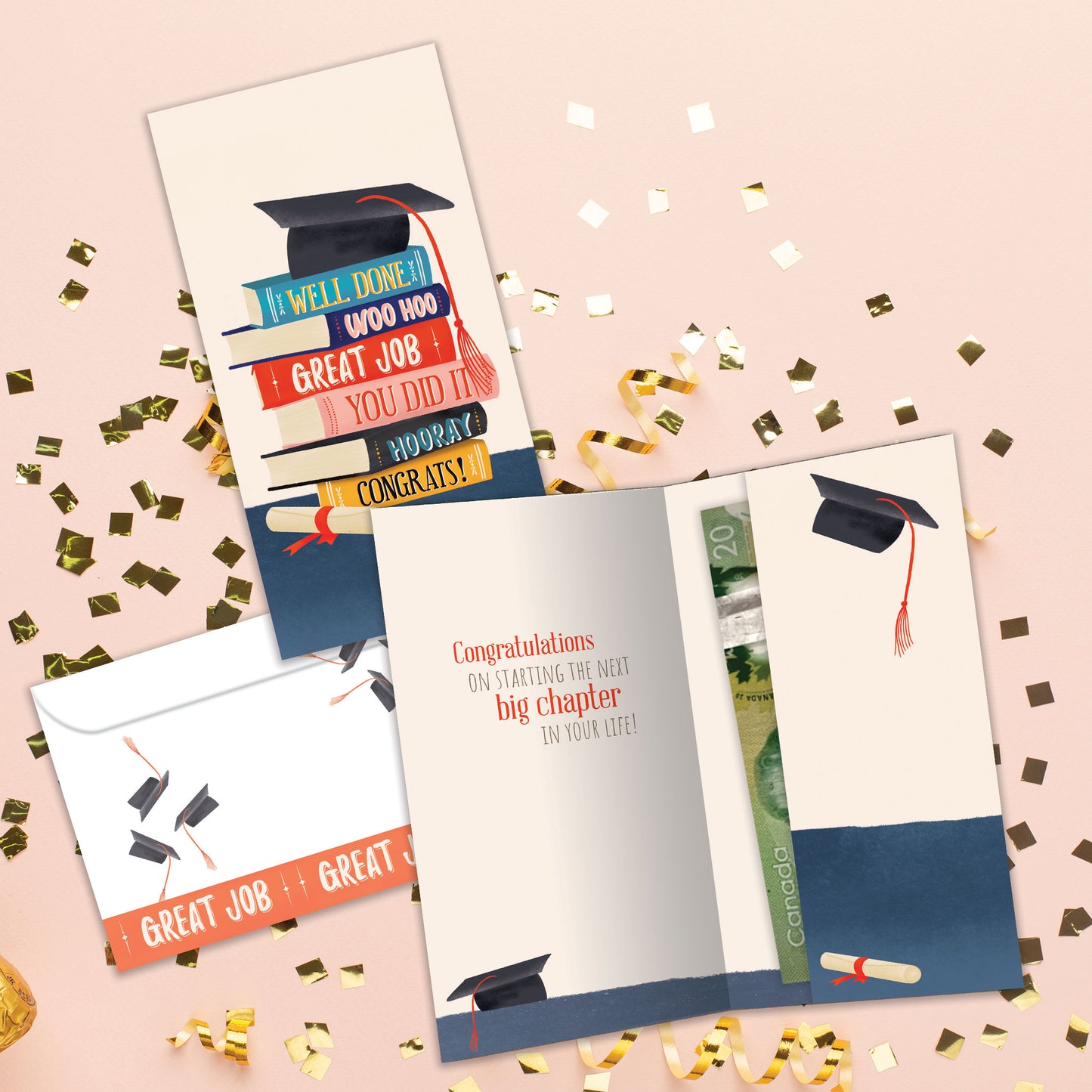 Hooray Congrats Graduation Money Holder Card