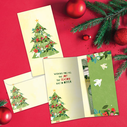 Merry Tree Christmas Money Holder Card