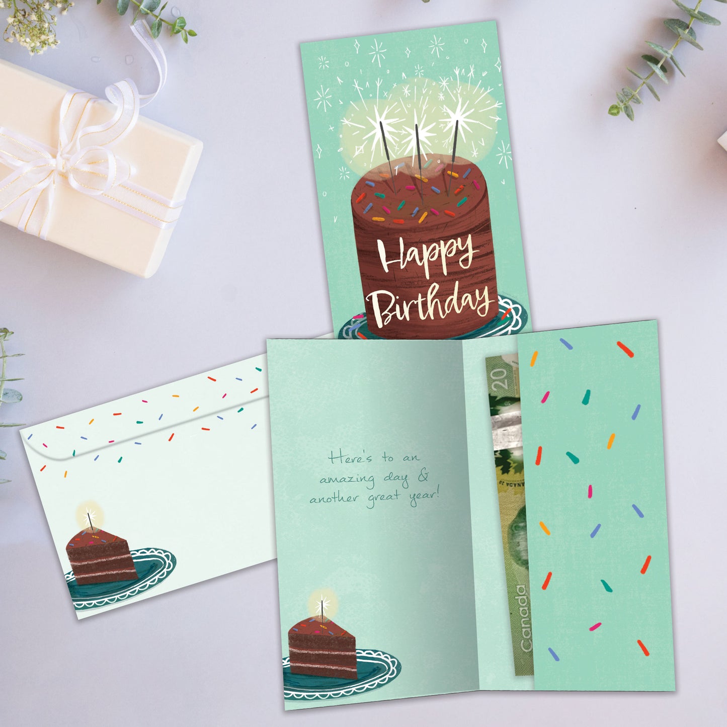 Amazing Cake Birthday Money Holder Card
