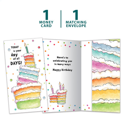 Cake Today Birthday Money Holder Card