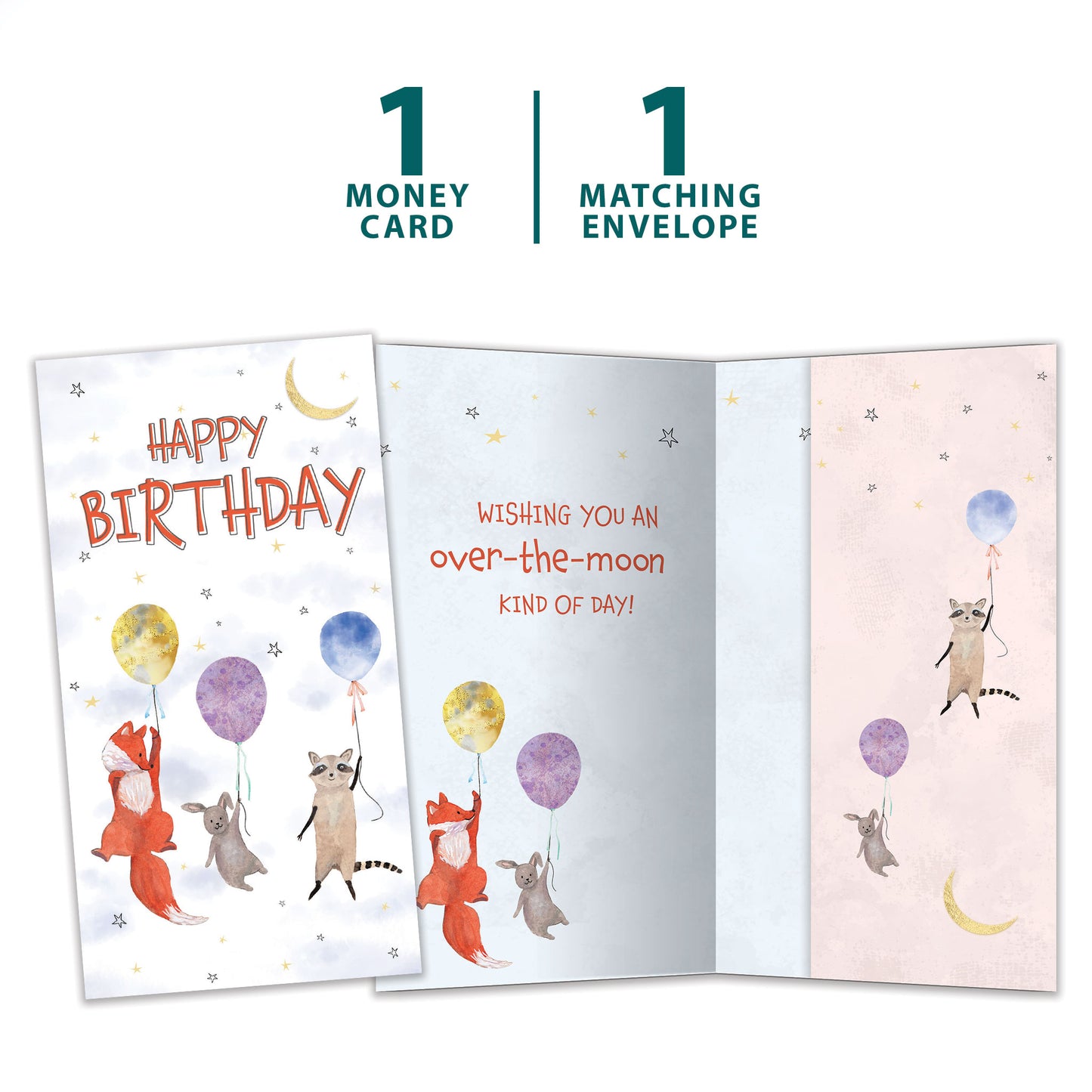 Balloon Animals Birthday Money Holder Card