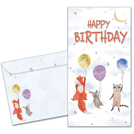 Balloon Animals Birthday Money Holder Card