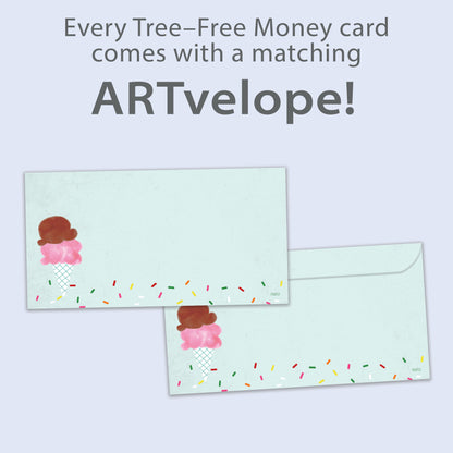 Freezer Ice Cream Birthday Money Holder Card