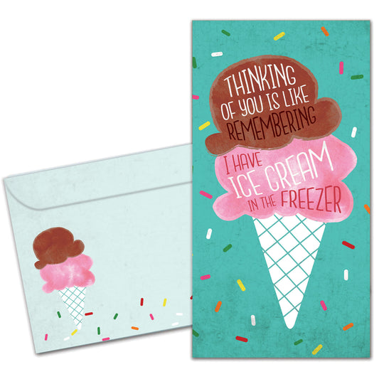 Freezer Ice Cream Birthday Money Holder Card