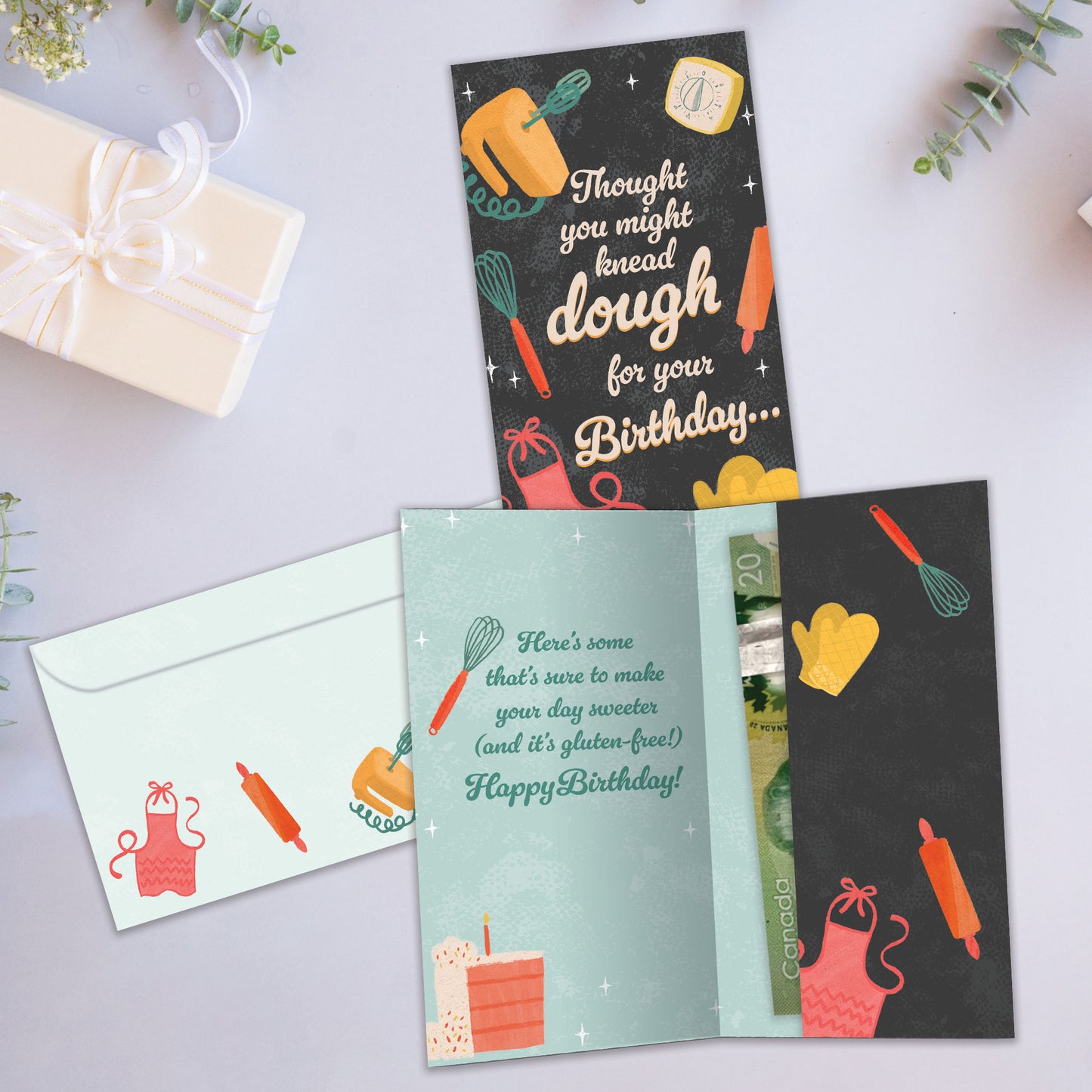 Might Knead Dough Birthday Money Holder Card