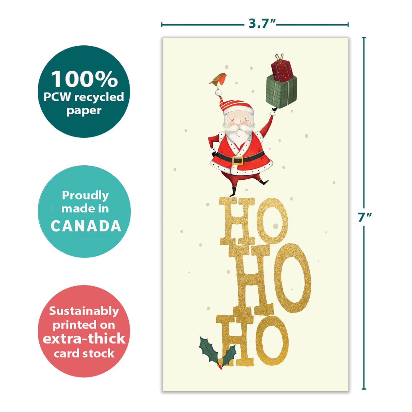 Ho Ho Ho Christmas Money Holder Card