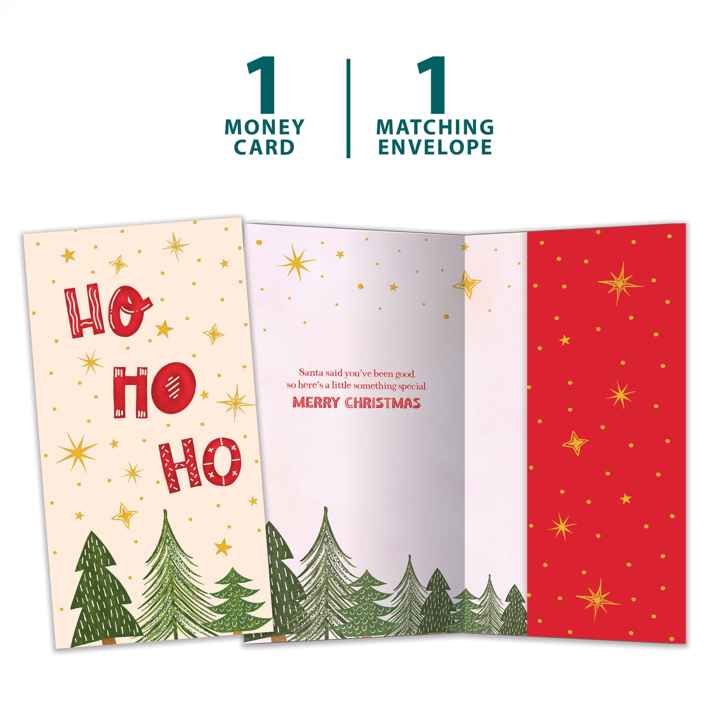 Whimsical Trees Christmas Money Holder Card