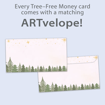 Whimsical Trees Christmas Money Holder Card