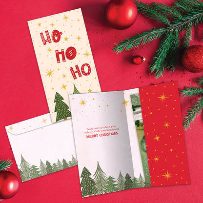 Whimsical Trees Christmas Money Holder Card