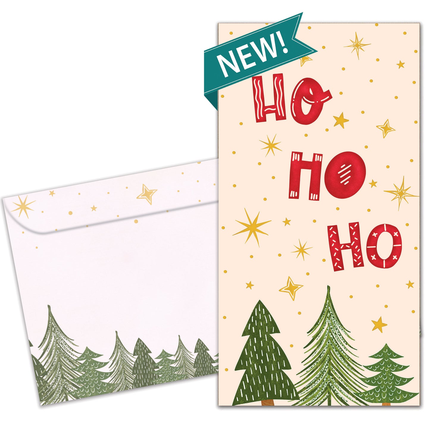 Whimsical Trees Christmas Money Holder Card