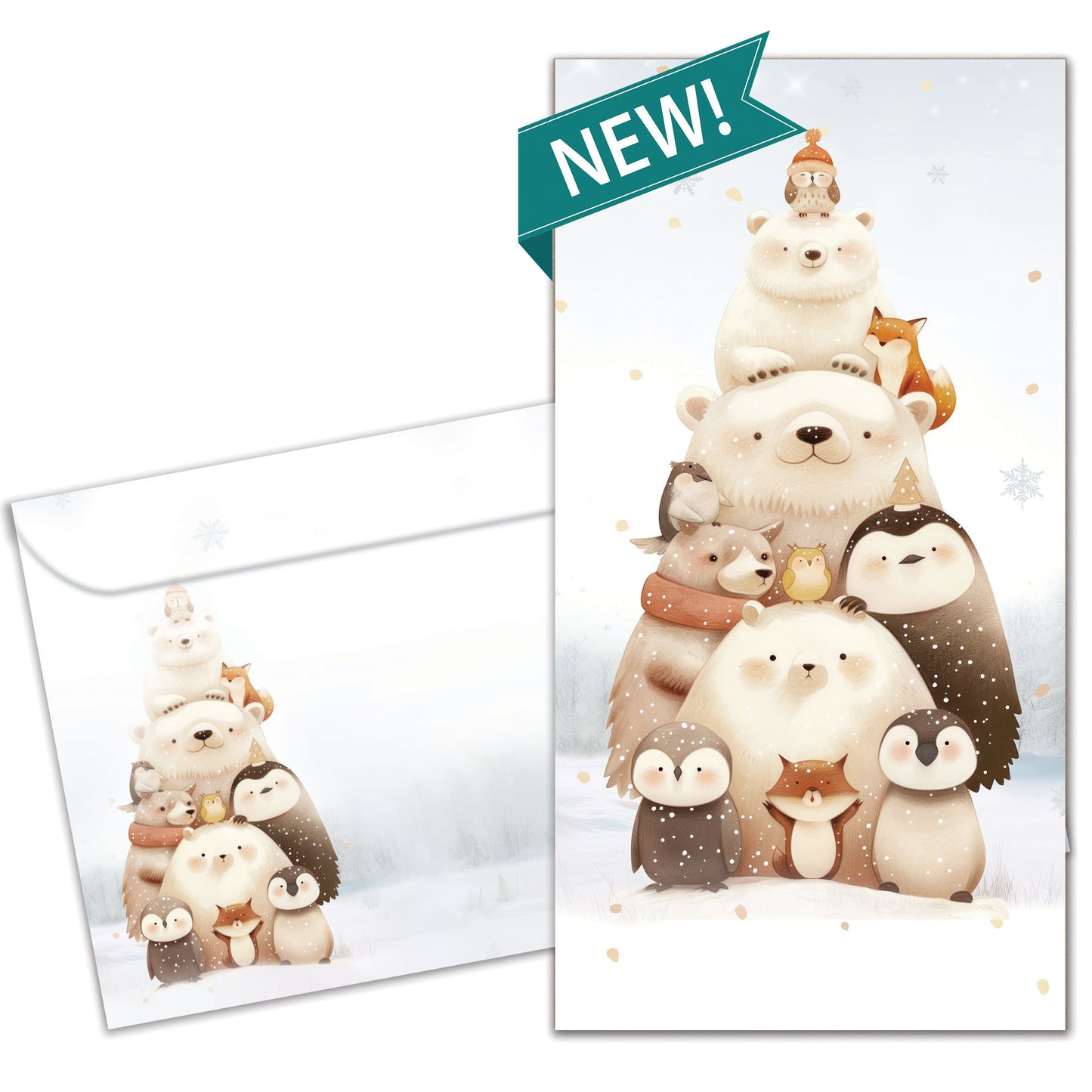 Peaceful Friends Holiday Money Holder Card