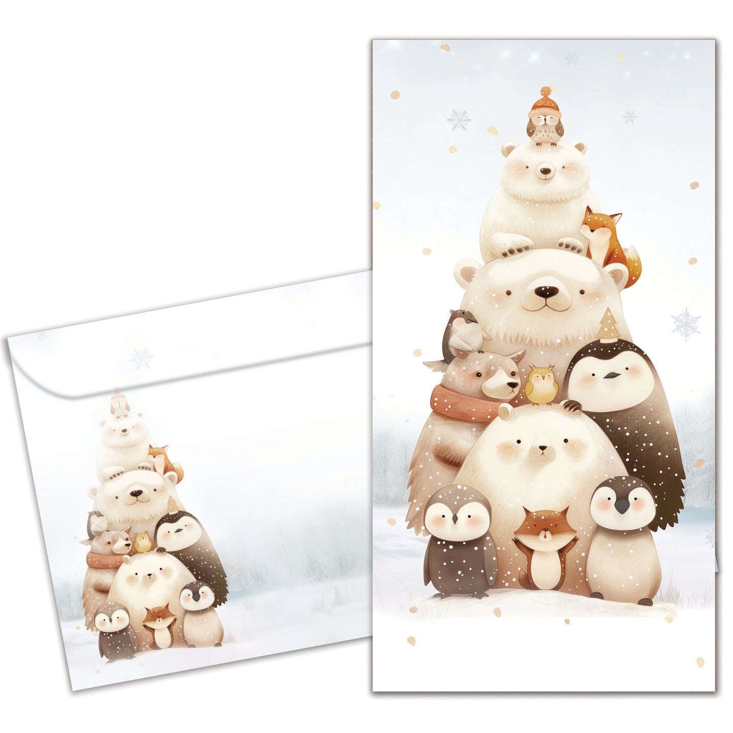 Peaceful Friends Holiday Money Holder Card