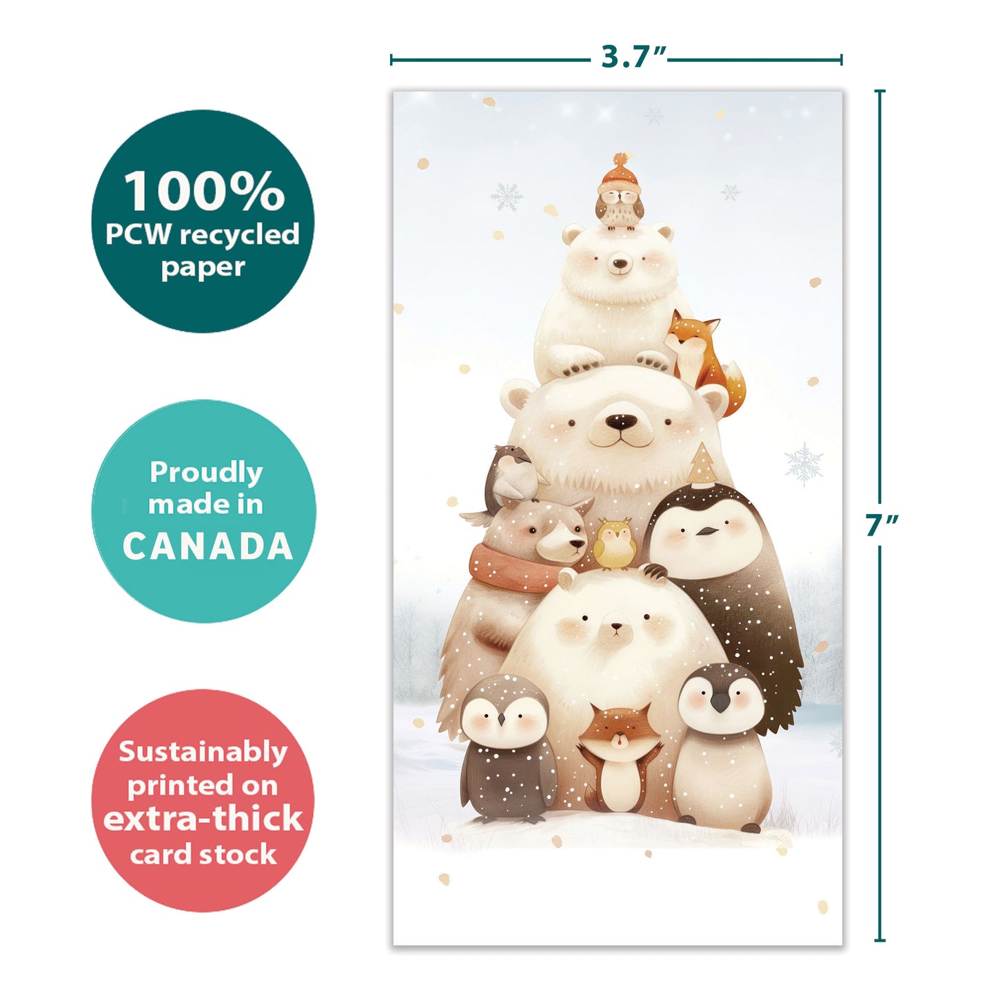 Peaceful Friends Holiday Money Holder Card