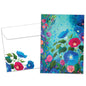 Front view of an All Occasion greeting card and matching envelope featuring beautiful flowers on the cover in rich, vibrant colours.
