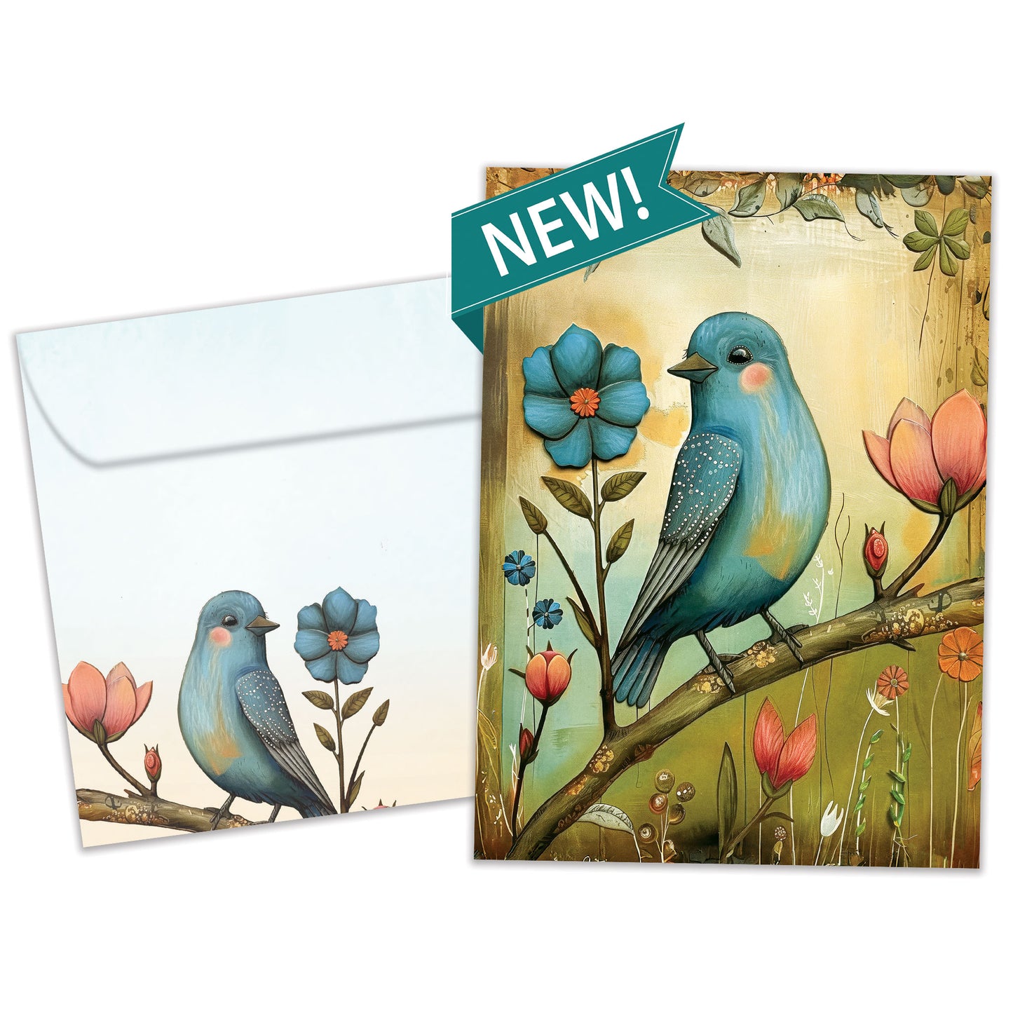 Flowery Bluebird All Occasion Card