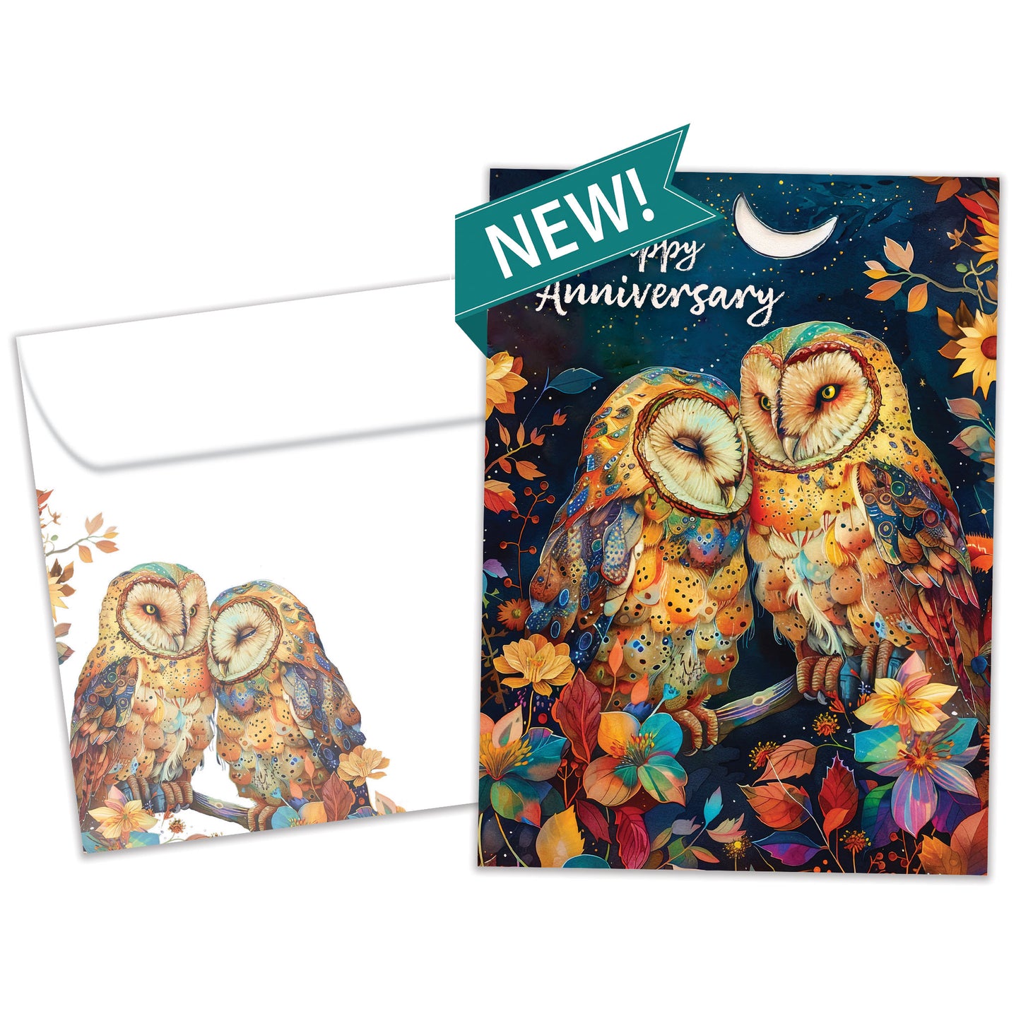 Starry Owls Anniversary Card