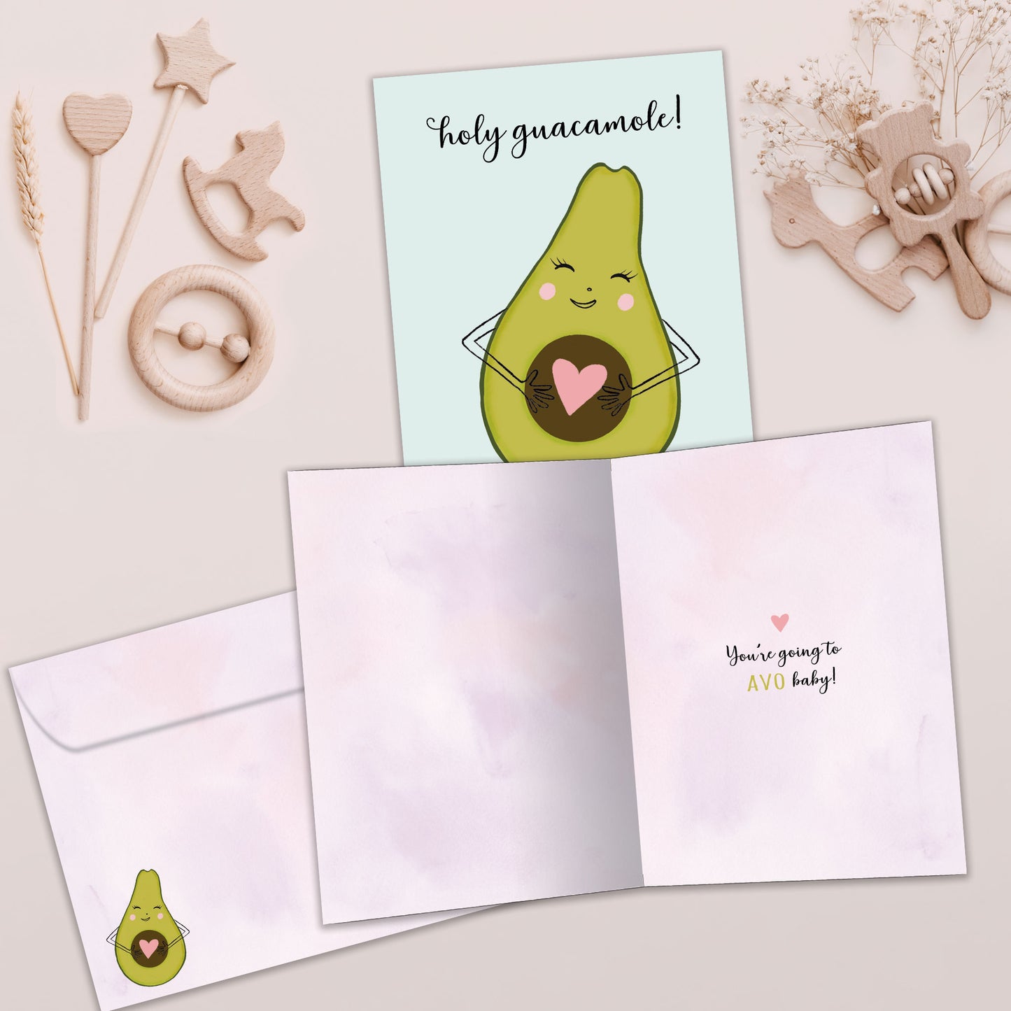 Avocado Mom New Baby Card