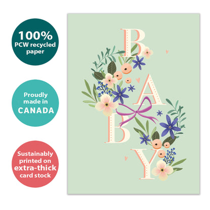 Butterfly Miracle New Baby Card