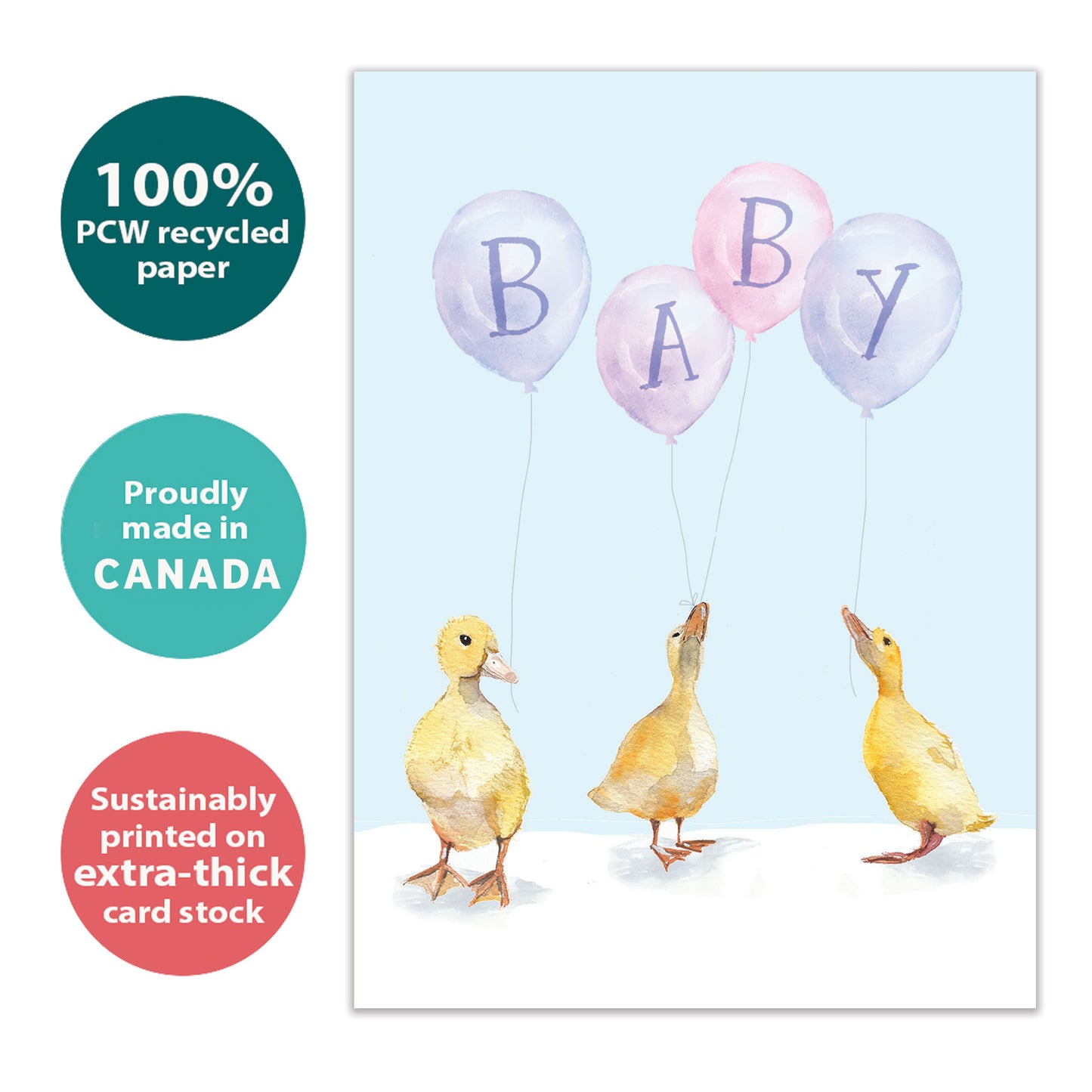 Baby Ducklings New Baby Card
