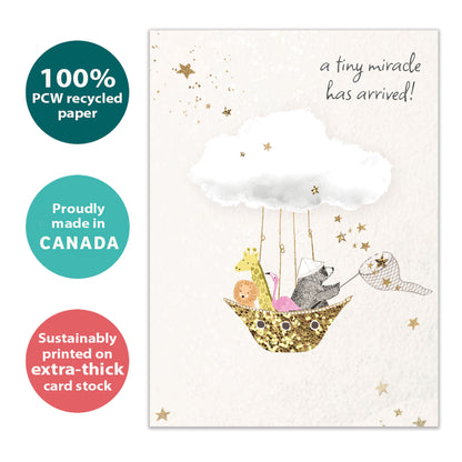 Tiny Miracle New Baby Card